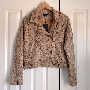 Snakeskin Moto Jacket by Fate